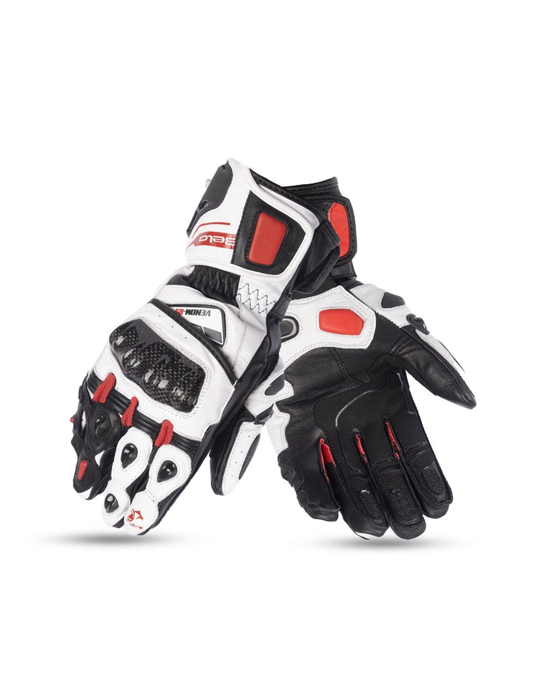 BELA Venom RS Guanti da corsa da uomo - Bianco / Nero / Rosso
