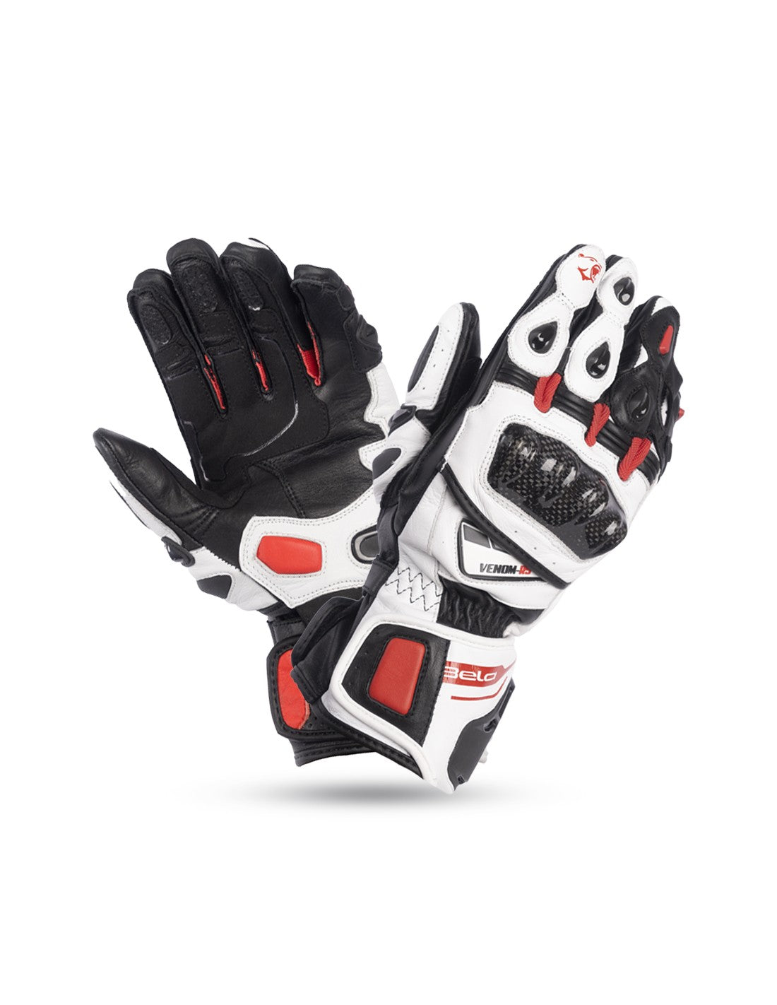 BELA Venom RS Guanti da corsa da uomo - Bianco / Nero / Rosso