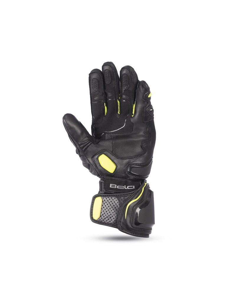 BELA Venom RS Guanti da corsa da Donna- Neri / Giallo Fluorescente