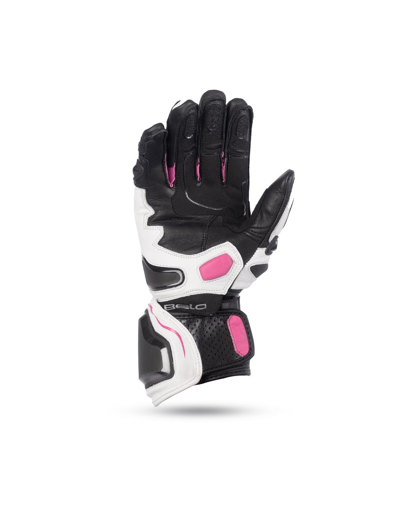 BELA Venom RS Guanti da corsa da Donna- Bianco/Nero/Rosa