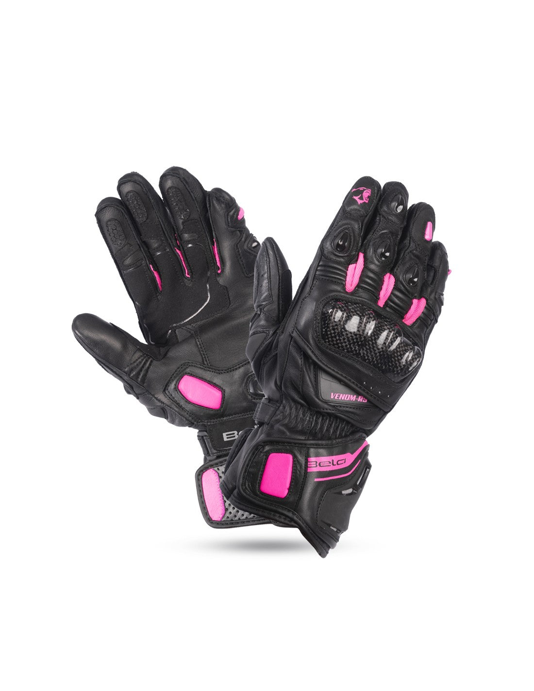 Bela Venom RS Lady Guanti da corsa per donna Nero/Rosa