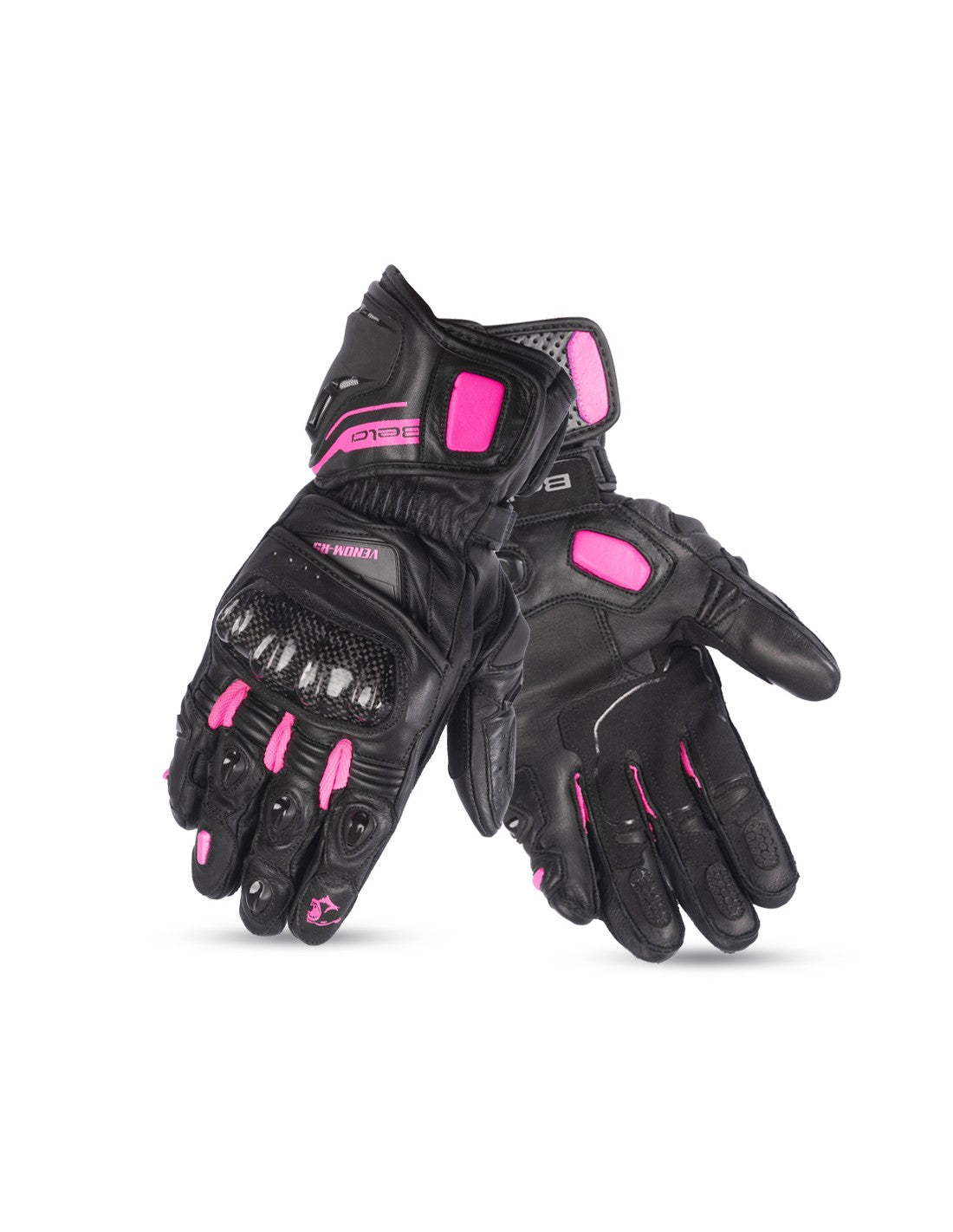 Bela Venom RS Lady Guanti da corsa per donna Nero/Rosa