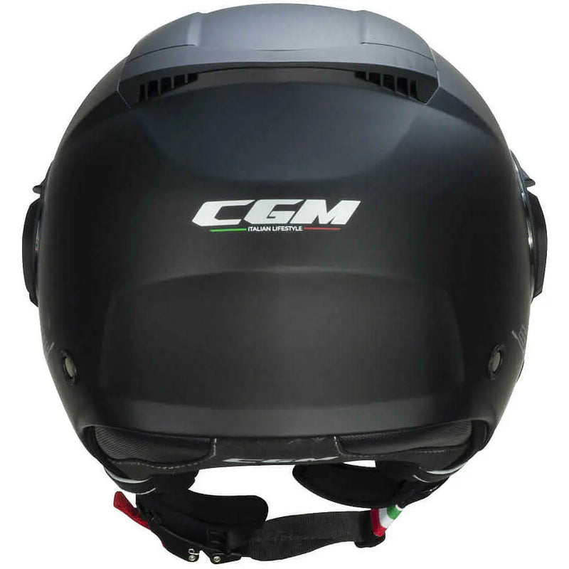 Casco Moto Jet Doppia Visiera CGM 169A ILLI Mono Nero Opaco