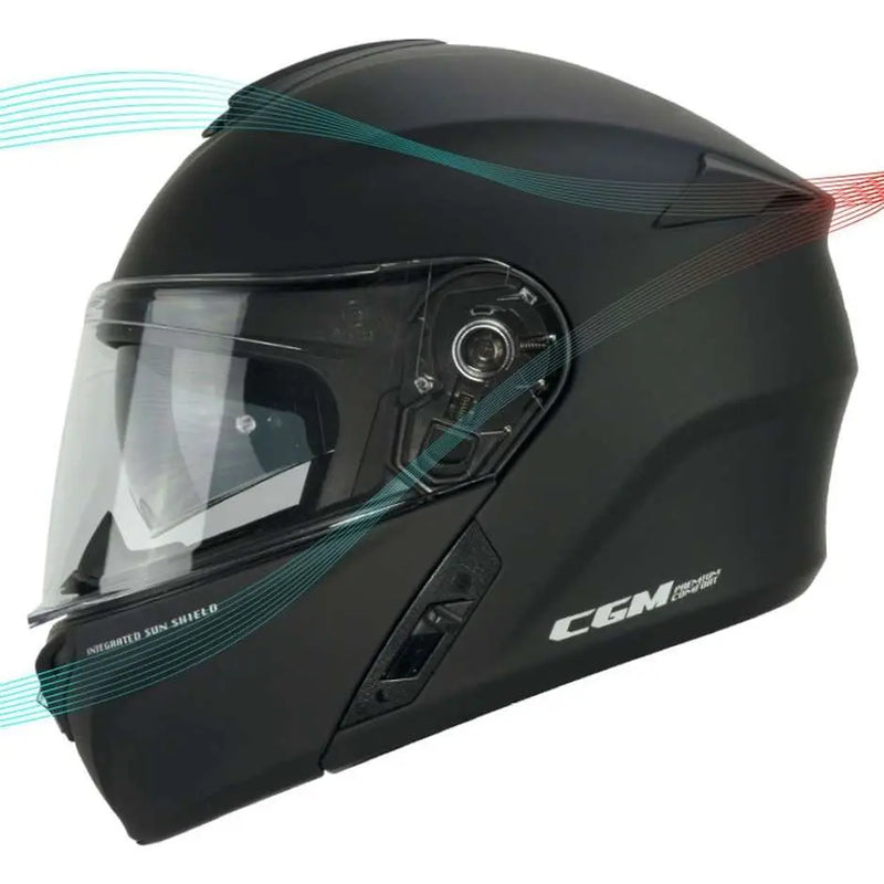 Casco Modulare CGM 508I BERLINO doppia omologazione P/J  Nero By CGM ITALIA