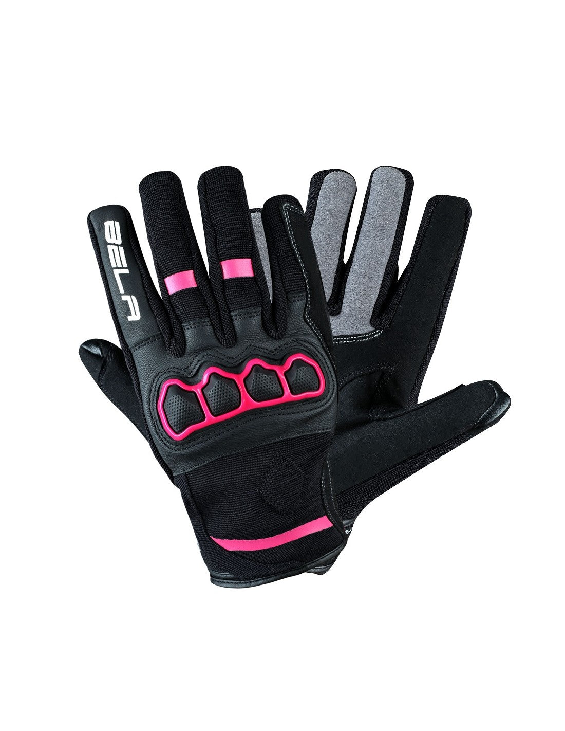 Bela Tracker Donna Guanti da Moto Donna-  Nero/Rosa
