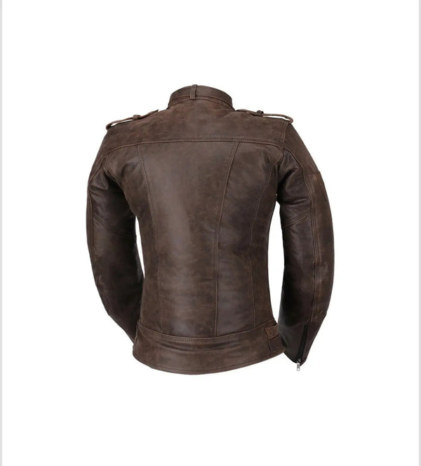 R-Tech Bold Lady Marrone Giacca in pelle