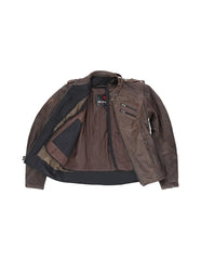 R-Tech Bold Lady Marrone Giacca in pelle