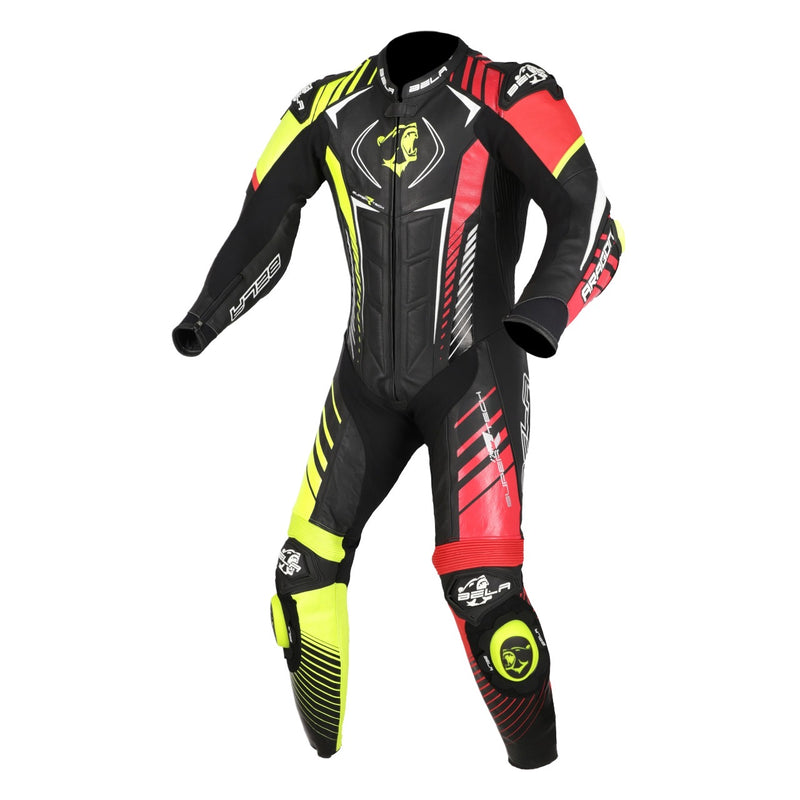 Bela Aragone Tuta da moto Nera/Rossa/Gialla intera (1 PZ)