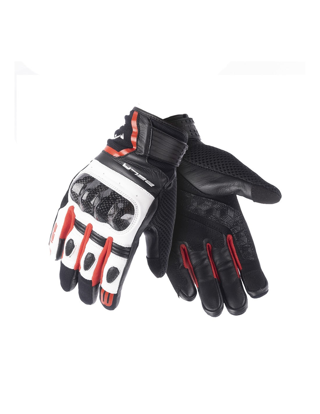 Bela Air Flow Donna Guanti moto estivi Nero / Rosso