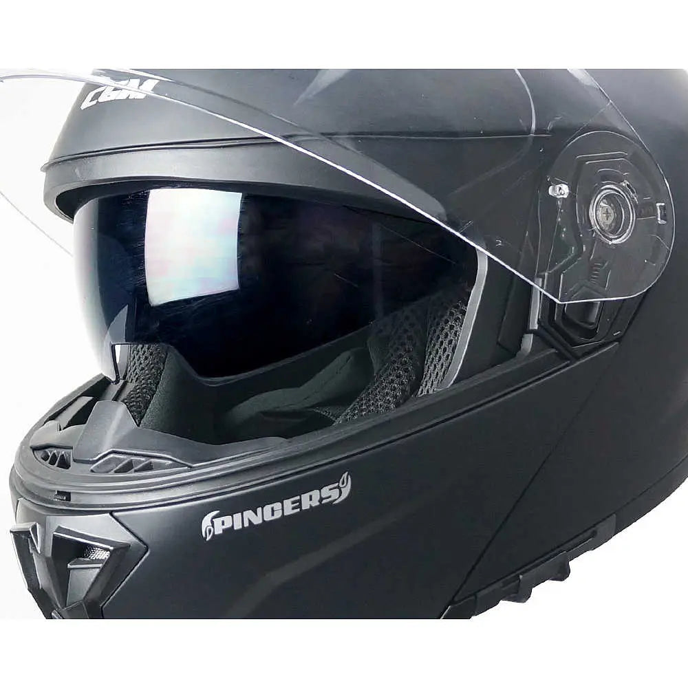 Casco Modulare 507A  PINCERS MONO doppia omologazione P/J By CGM ITALIA Nero Opaco