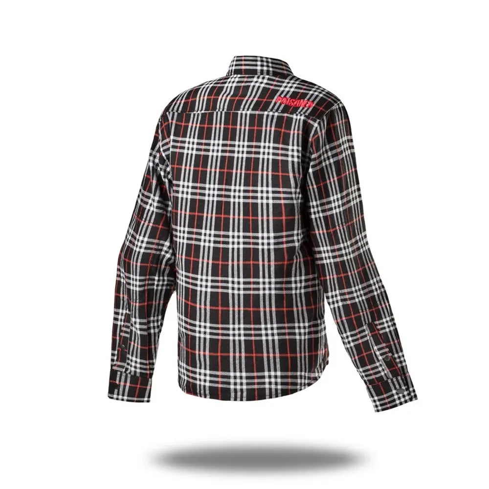 Poisoned High Tech Tartan Check Oxford Kevlar Camicia da Moto per Donna back