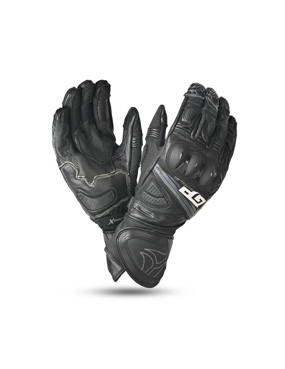 R-tech GP Racing  Guanti da corsa da uomo - Neri / Grigio