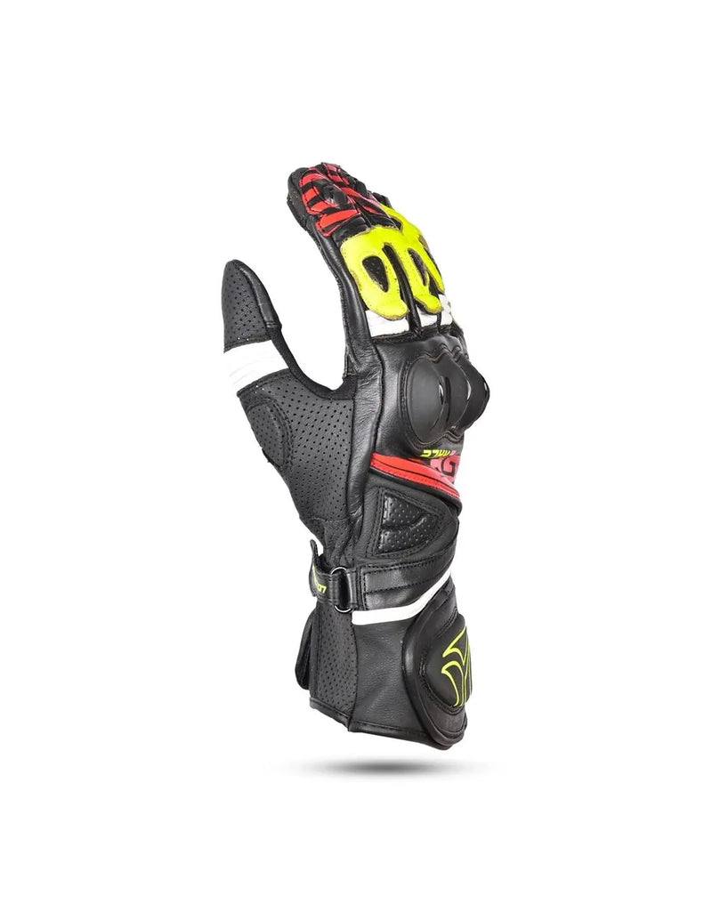 R-tech GP Racing  Guanti da corsa da uomo - NERO/GIALLO
