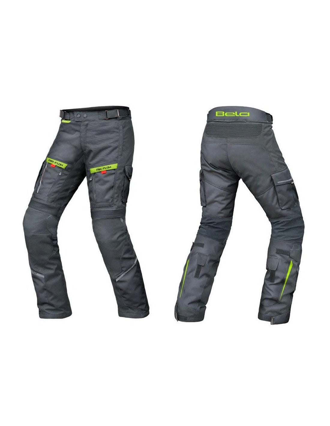 Bela Transformer Pantaloni da moto per uomo - Nero / Giallo fluorescente
