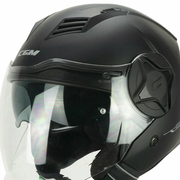 Casco Moto Jet Doppia Visiera CGM 169A ILLI Mono Nero Opaco