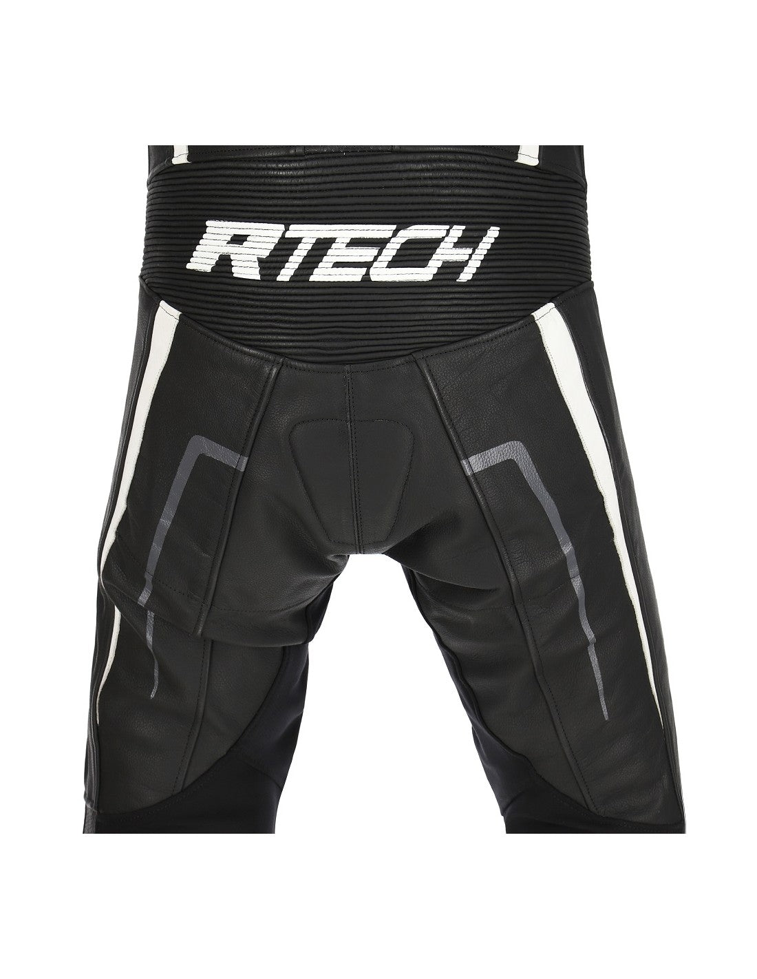 R-Tech Defender GP Tuta Moto In Pelle Racing Intera Nero/Bianco